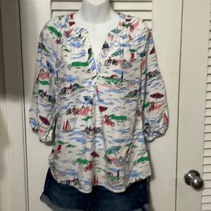 XS Crown & Ivy top. Very cute beach top!! Excellent condition!